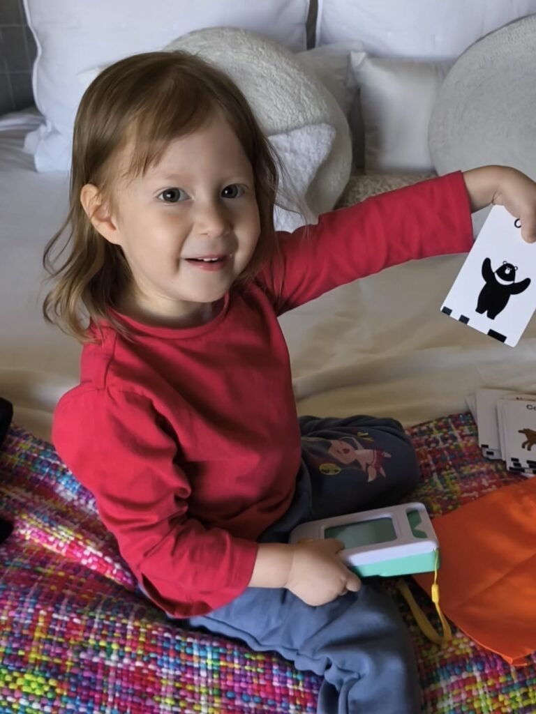kid palying with a toy ugc