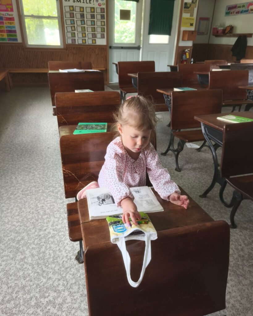 amish farm with toddlers
