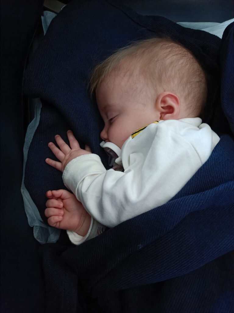 baby travel on a plane