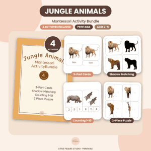 jungle animals bundle mockup en